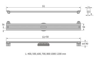 Душевой лоток Berges Super Slim 092053 70см золото